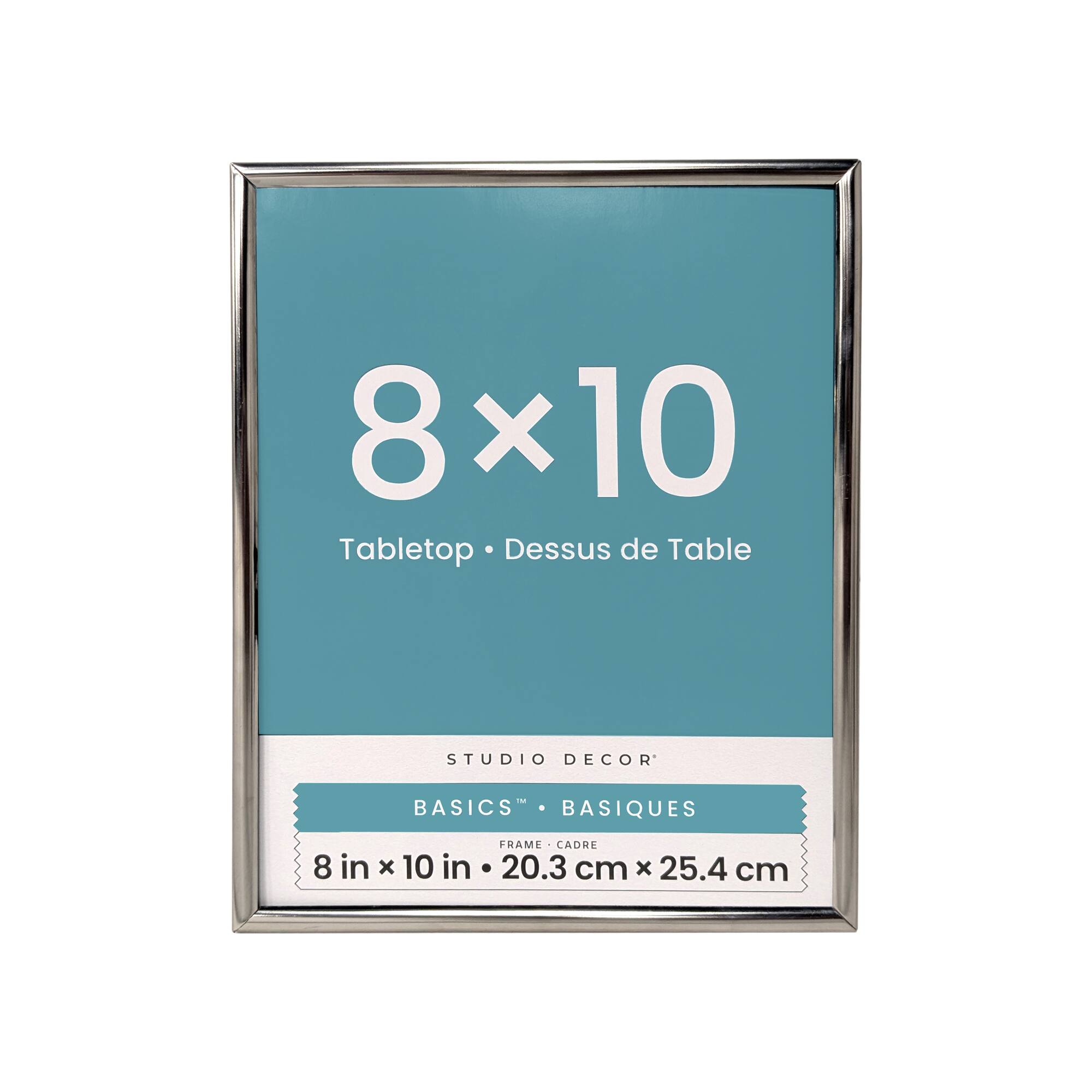 Basics™ 8" x 10" Silver Rounded Metal Frame by Studio Décor®